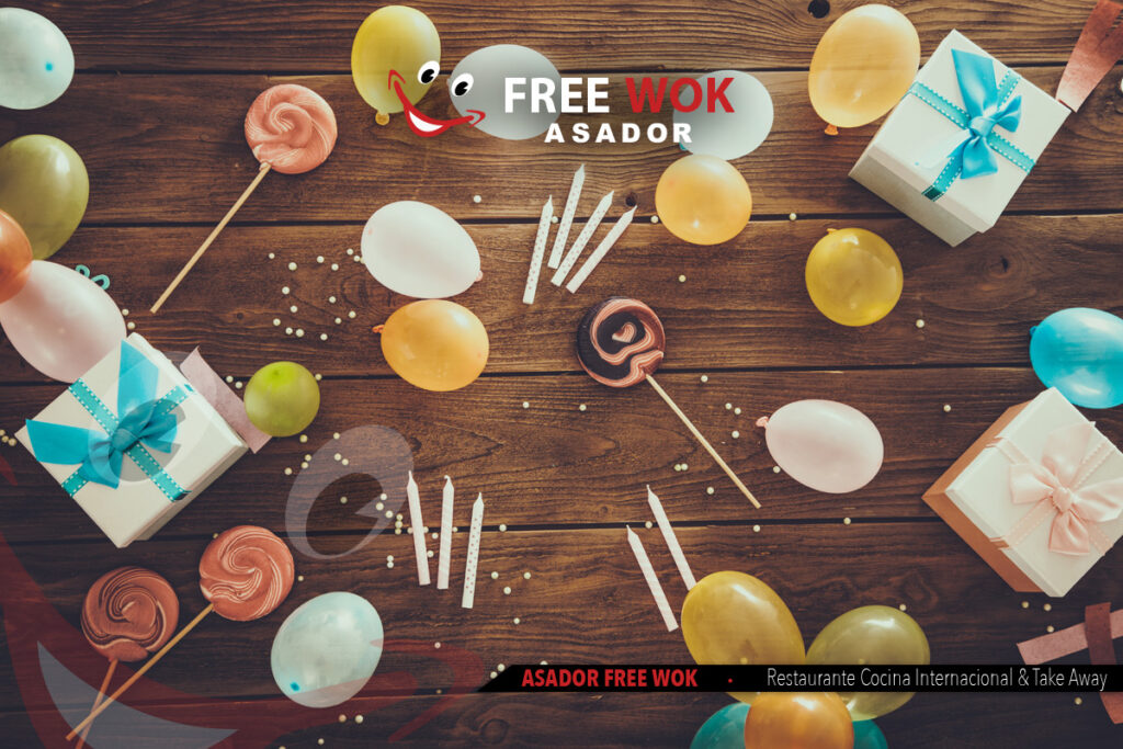 Celebración de cumpleaños y eventos en Free Wok Paterna, Valencia